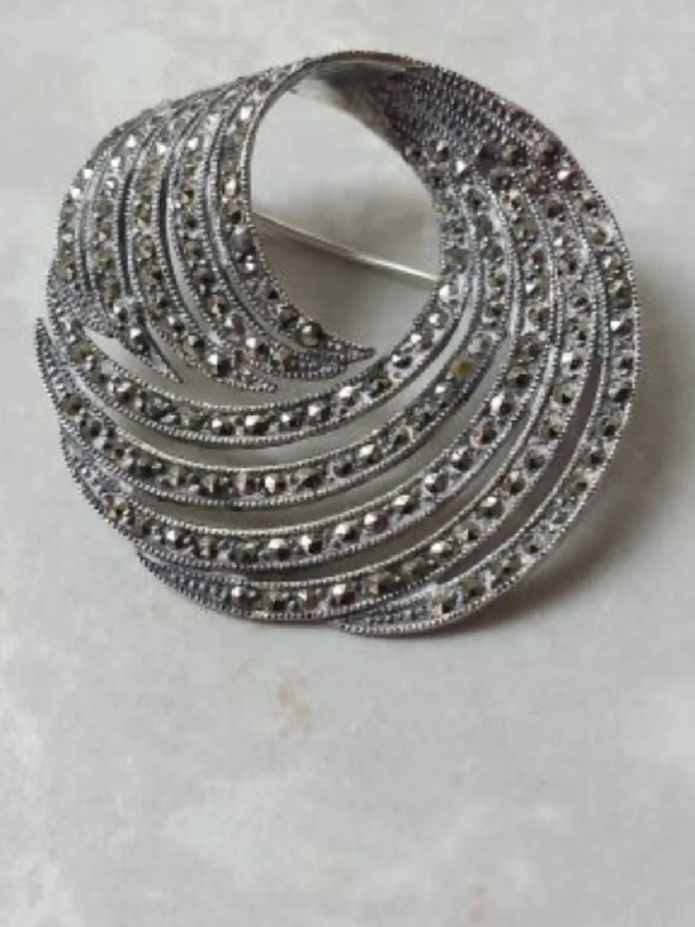 Silver Sparkly Brooch